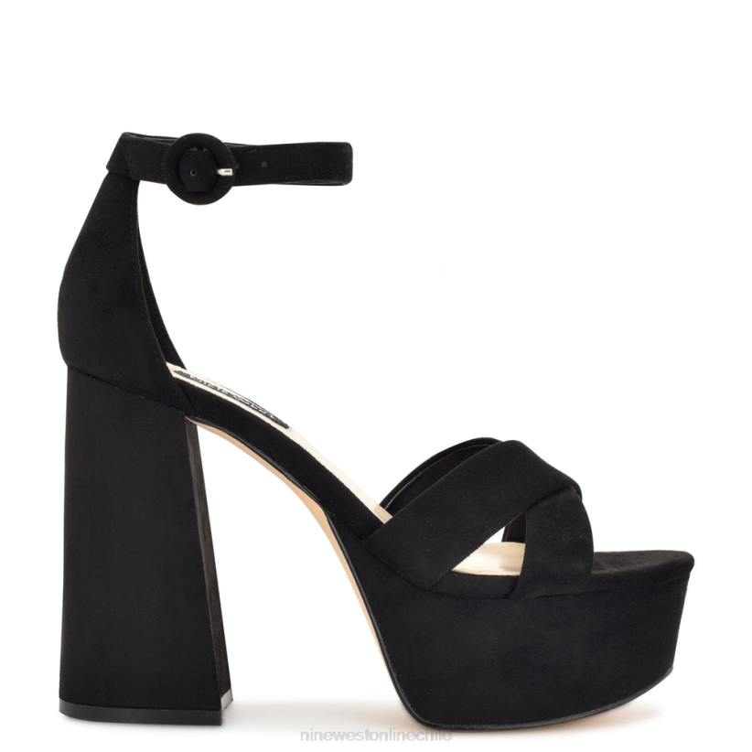 Nine West sandalias con plataforma willie 2Z2T309 ante negro Nine West chile outlet