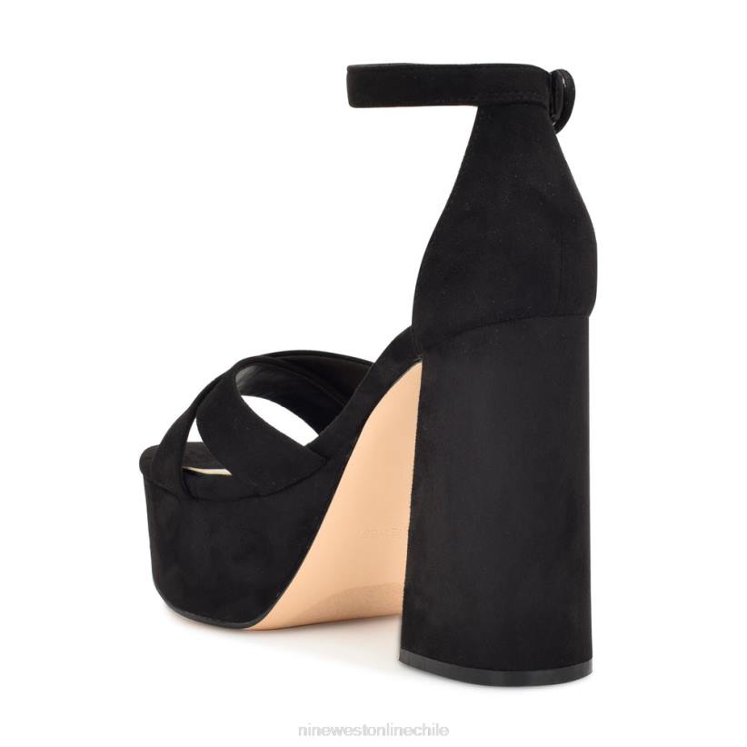 Nine West sandalias con plataforma willie 2Z2T309 ante negro Nine West chile outlet