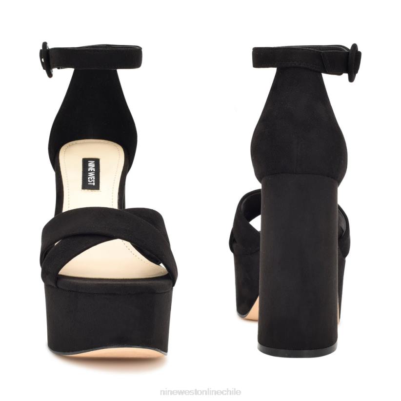 Nine West sandalias con plataforma willie 2Z2T309 ante negro Nine West chile outlet
