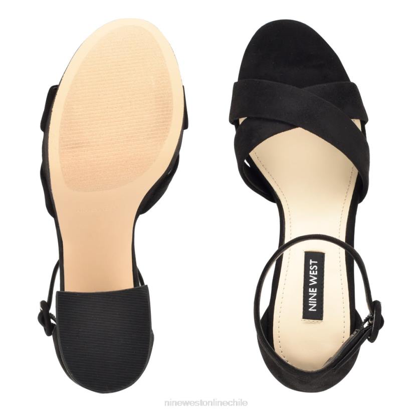 Nine West sandalias con plataforma willie 2Z2T309 ante negro Nine West chile outlet