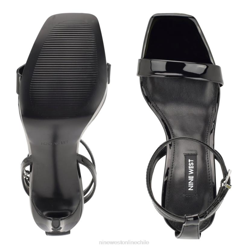 Nine West sandalias con plataforma zilo 2Z2T331 charol negro Nine West zapatillas chile