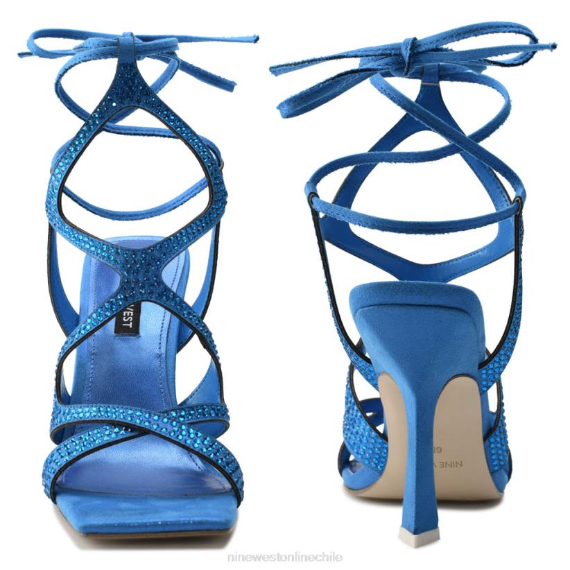 Nine West sandalias con tacón cruzado al tobillo Alanah 2Z2T488 azul Nine West chile carteras