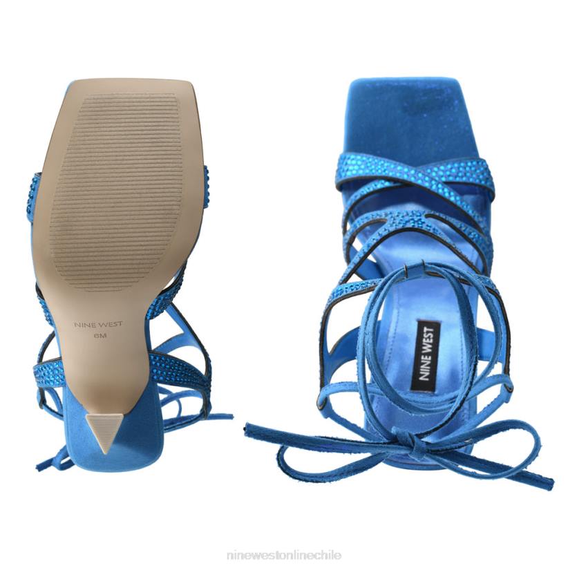 Nine West sandalias con tacón cruzado al tobillo Alanah 2Z2T488 azul Nine West chile carteras