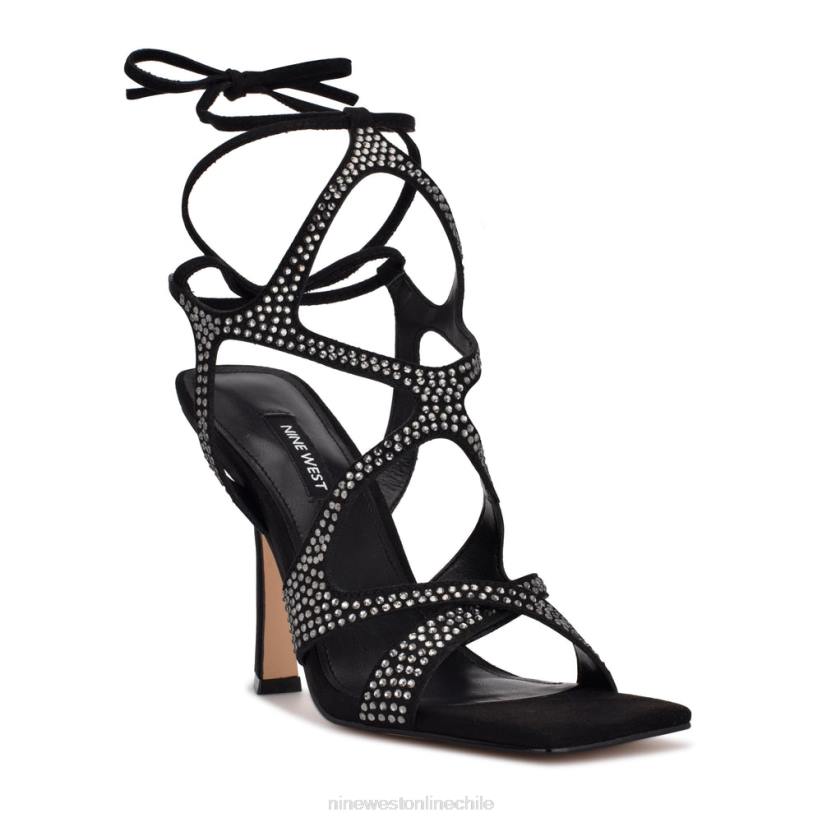 Nine West sandalias con tacón cruzado al tobillo Alanah 2Z2T489 negro Nine West chile outlet