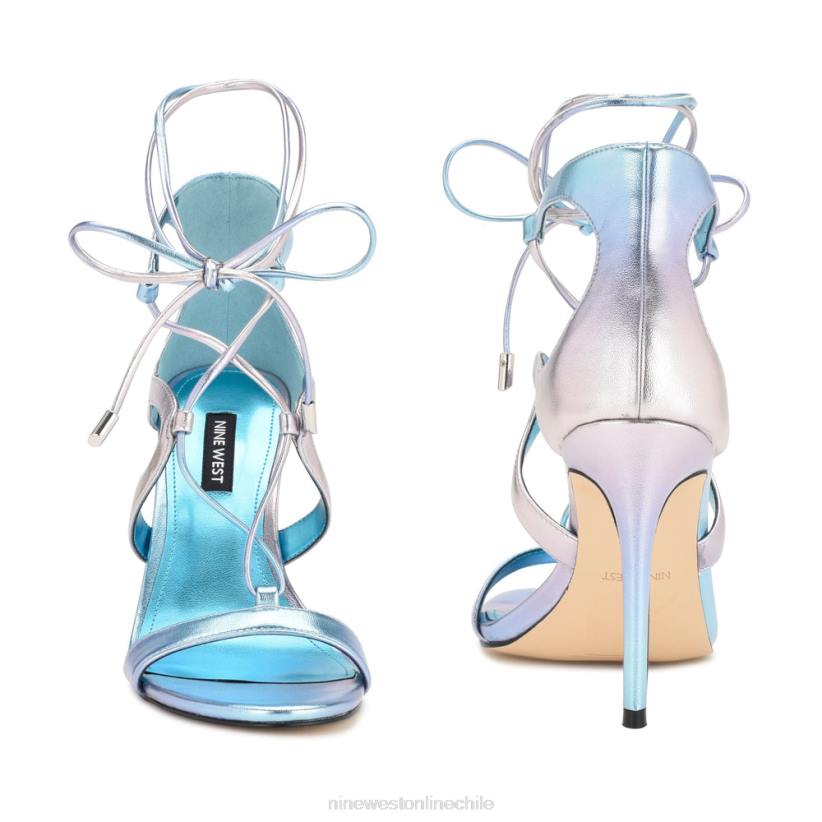 Nine West sandalias con tacón cruzado mindi 2Z2T371 azul metalizado Nine West shoes