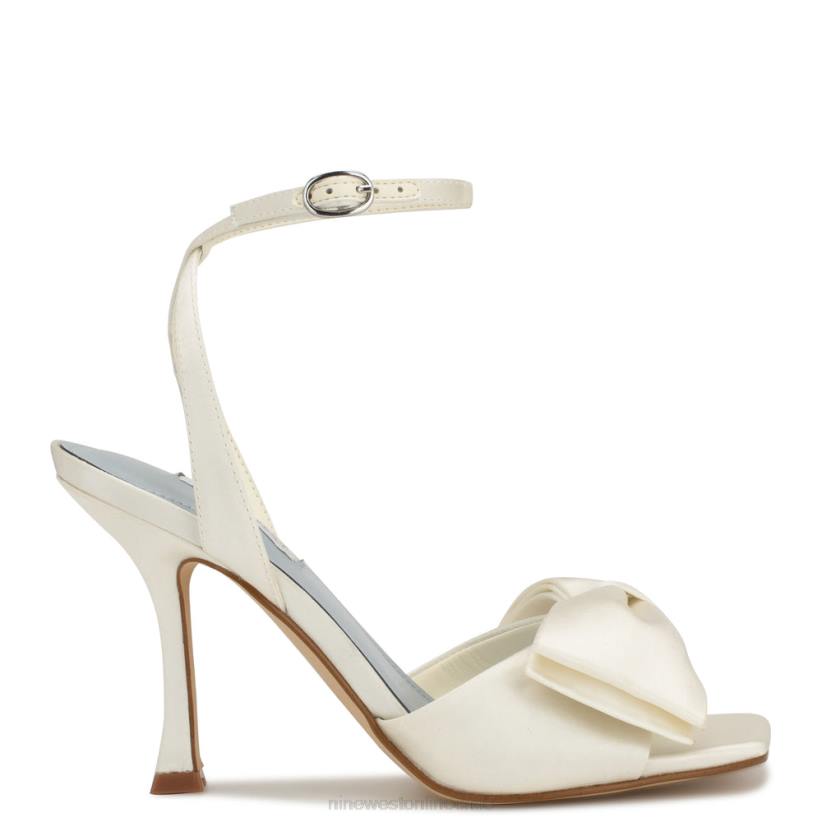 Nine West sandalias con tacón cruzado yaway 2Z2T270 satén marfil Nine West sandals