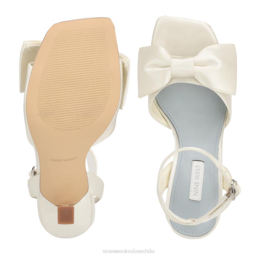Nine West sandalias con tacón cruzado yaway 2Z2T270 satén marfil Nine West sandals