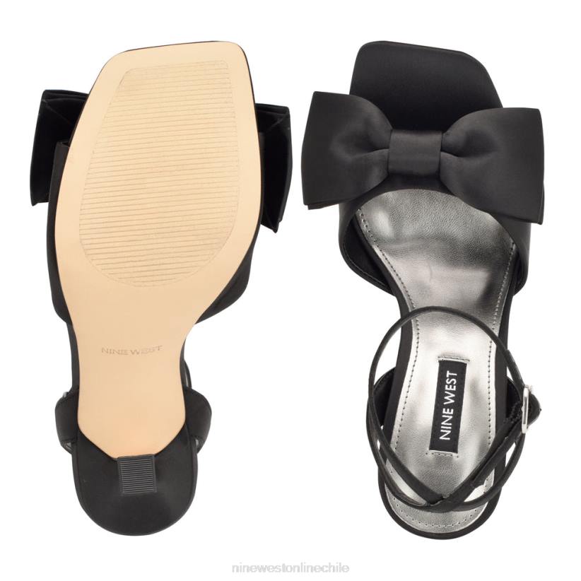Nine West sandalias con tacón cruzado yaway 2Z2T271 satén negro Nine West zapatillas chile