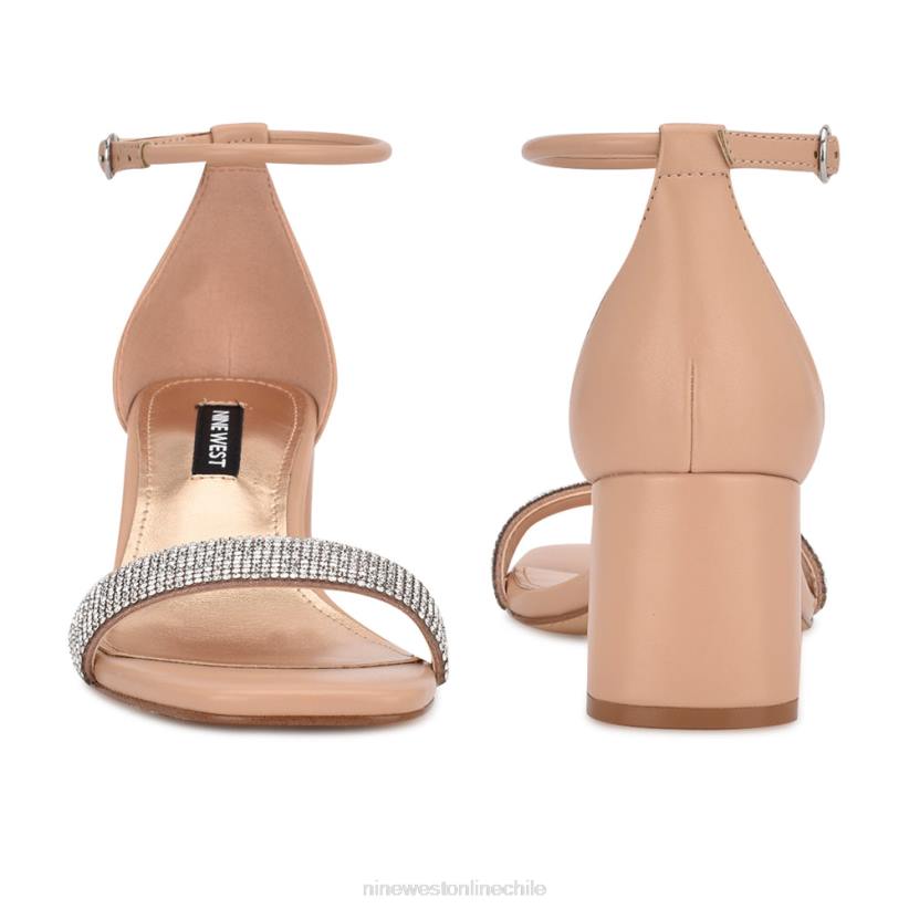Nine West sandalias con tacón cuadrado y tira en el tobillo Gretal 2Z2T1899 cristal desnudo Nine West chile outlet