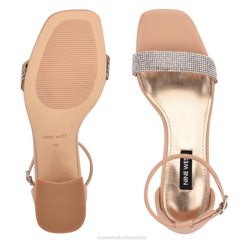 Nine West sandalias con tacón cuadrado y tira en el tobillo Gretal 2Z2T494 cristal desnudo Nine West chile carteras