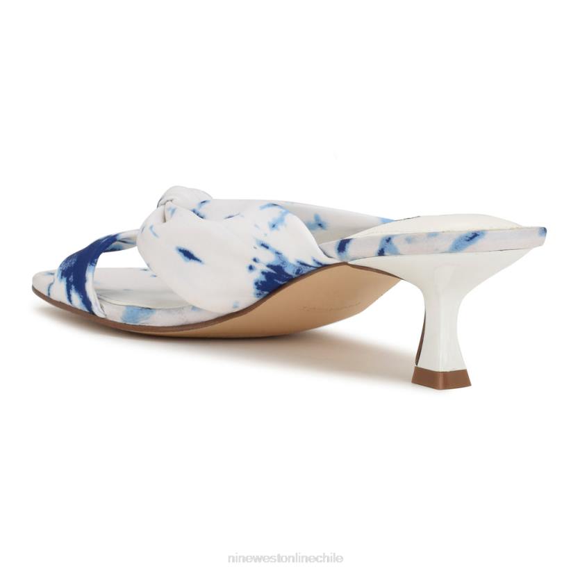 Nine West sandalias con tacón dipa 2Z2T272 teñido anudado blanco/azul Nine West chile carteras