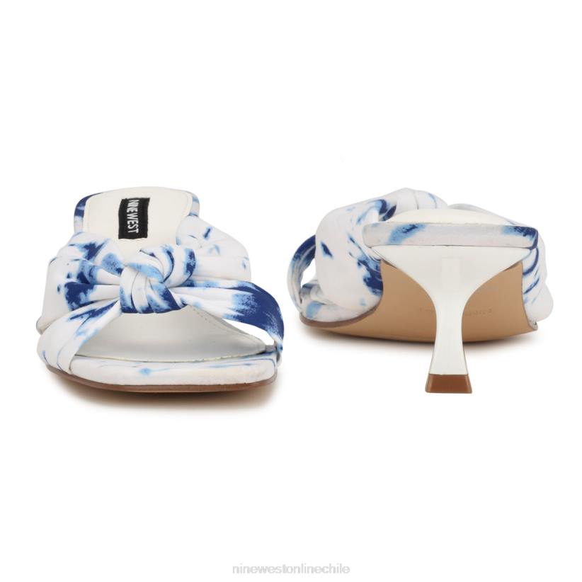 Nine West sandalias con tacón dipa 2Z2T272 teñido anudado blanco/azul Nine West chile carteras