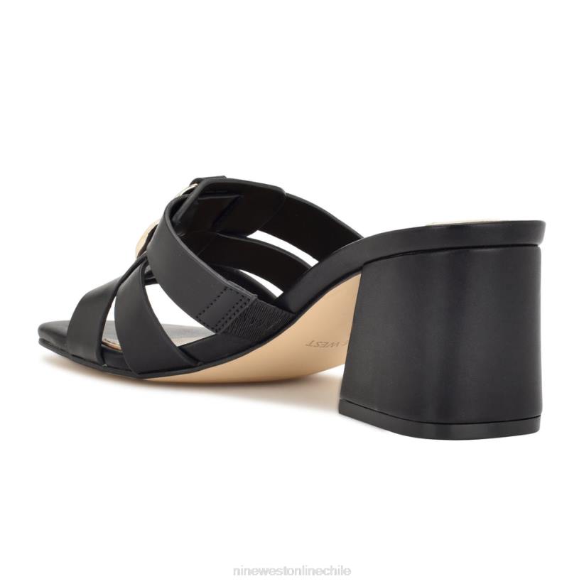 Nine West sandalias con tacón estilo gipper 2Z2T250 negro Nine West cartera negra