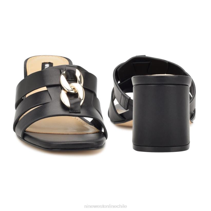 Nine West sandalias con tacón estilo gipper 2Z2T250 negro Nine West cartera negra