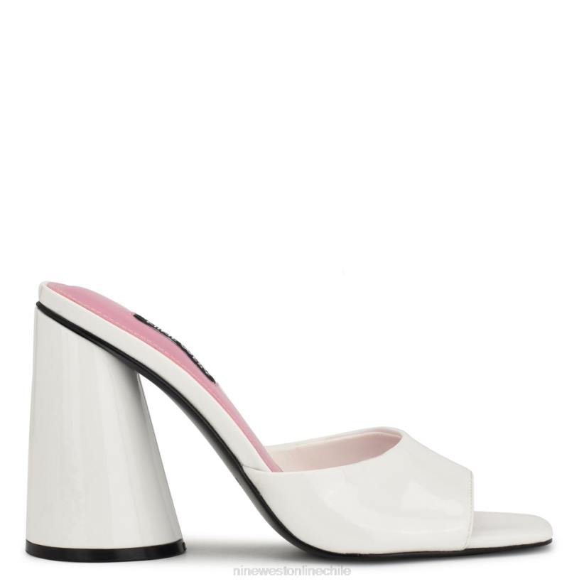 Nine West sandalias con tacón excitat 2Z2T300 patente blanca Nine West sandals