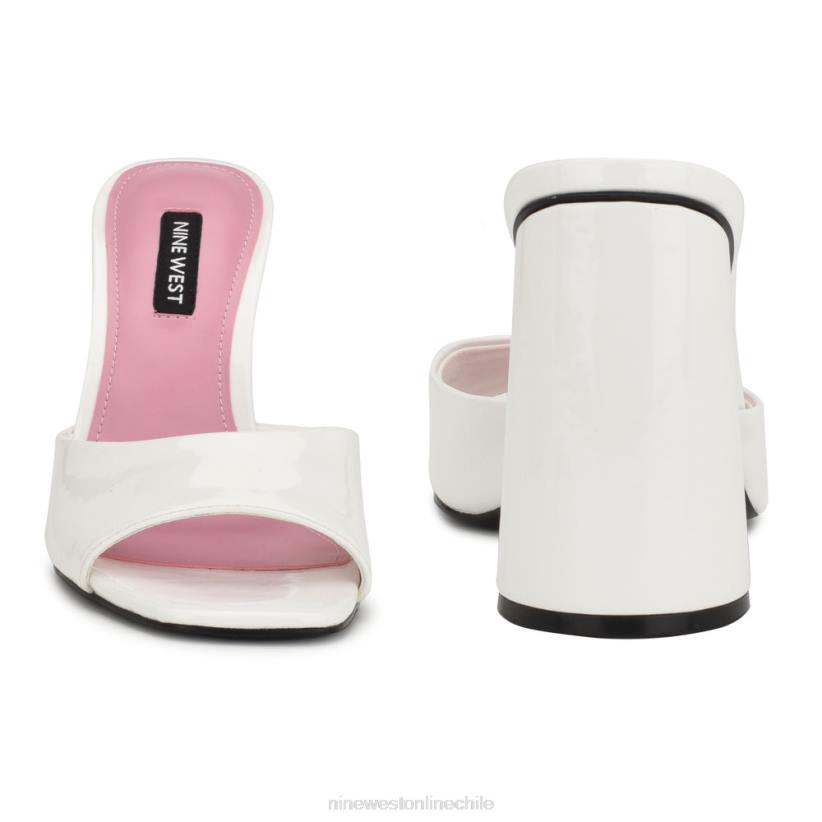 Nine West sandalias con tacón excitat 2Z2T300 patente blanca Nine West sandals
