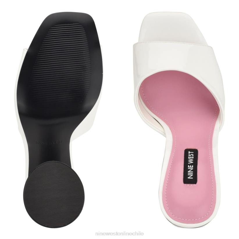 Nine West sandalias con tacón excitat 2Z2T300 patente blanca Nine West sandals