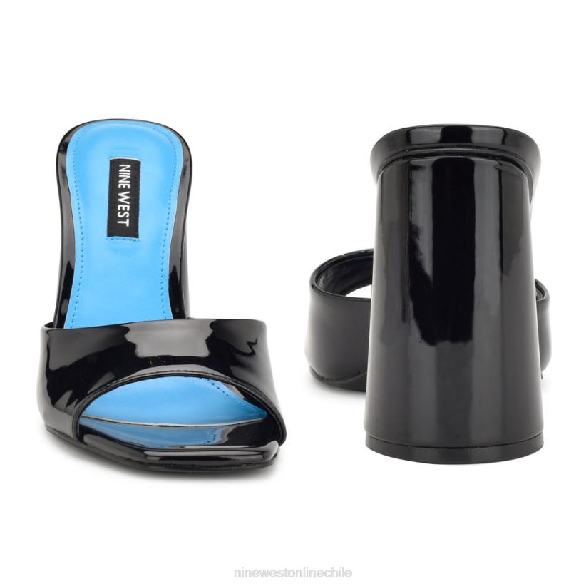 Nine West sandalias con tacón excitat 2Z2T303 charol negro Nine West chile outlet