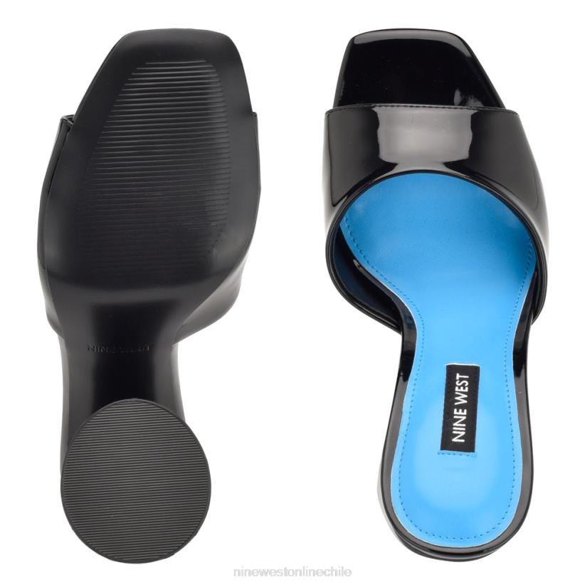 Nine West sandalias con tacón excitat 2Z2T303 charol negro Nine West chile outlet