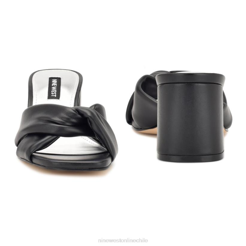 Nine West sandalias con tacón fruncido 2Z2T329 negro Nine West shoes