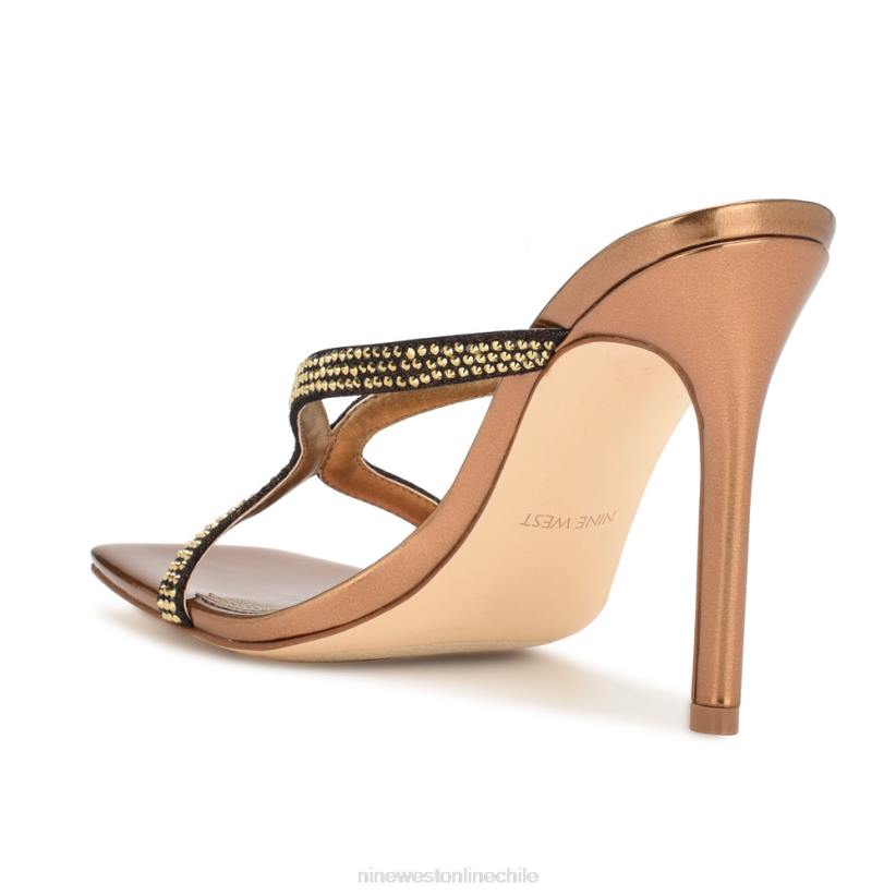 Nine West sandalias con tacón retorcido 2Z2T369 oro oscuro Nine West chile outlet