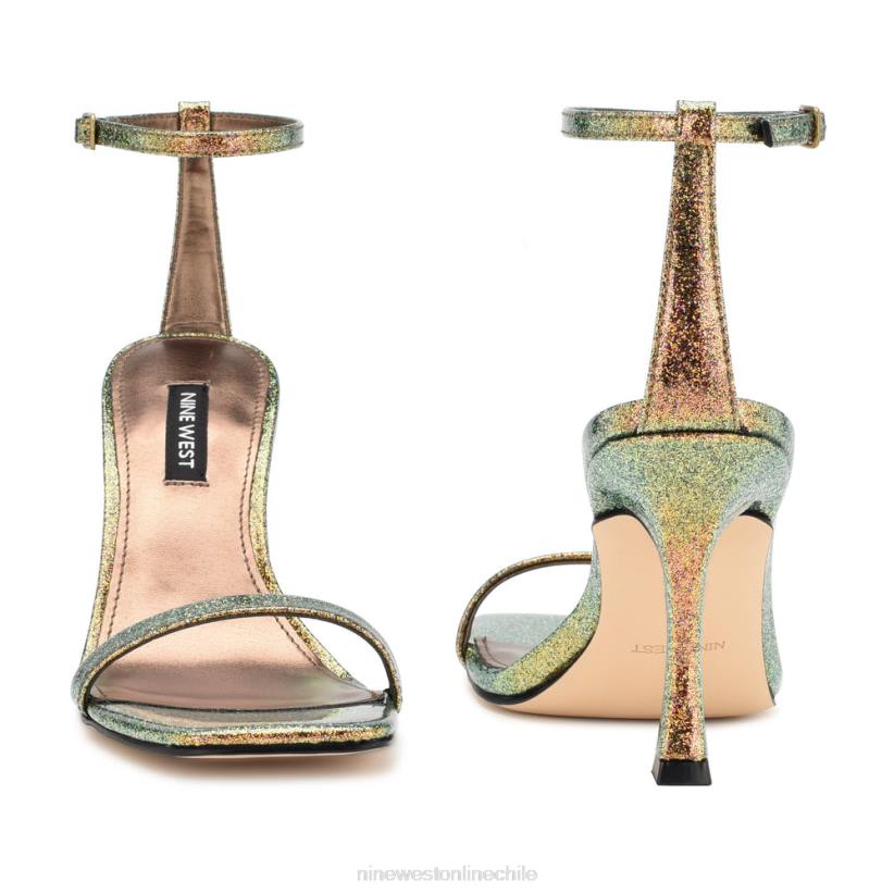 Nine West sandalias con tira en el tobillo 2Z2T1840 brillo de bronce Nine West cartera negra