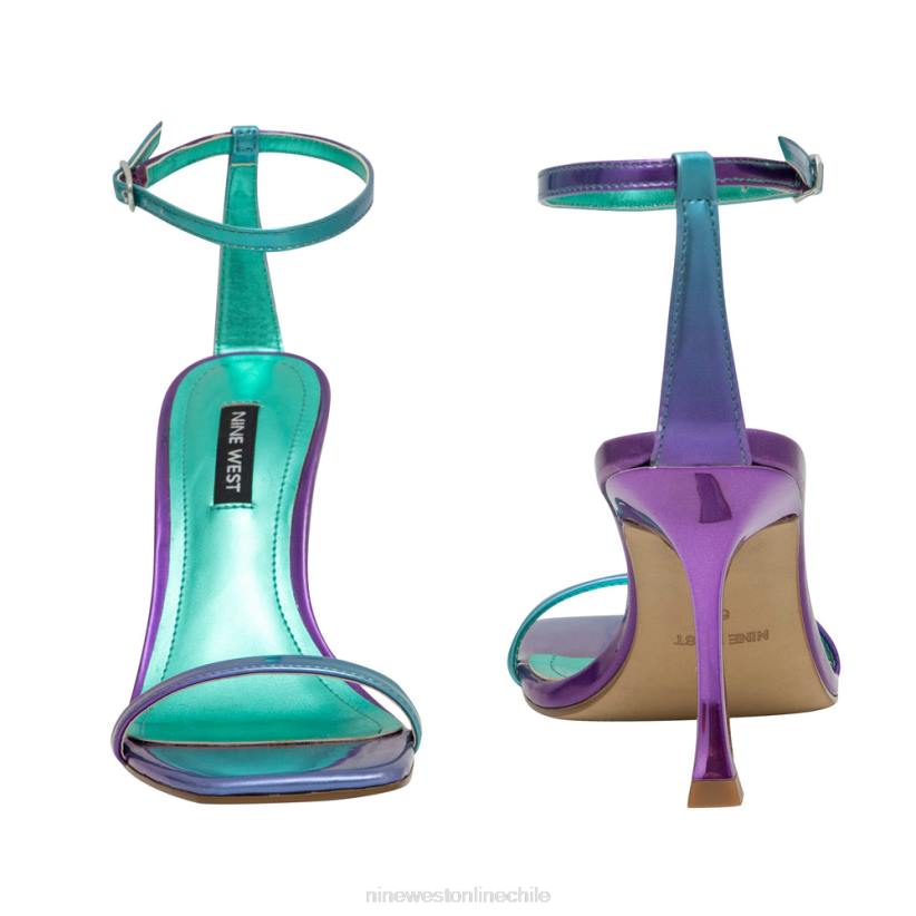 Nine West sandalias con tira en el tobillo 2Z2T411 ombre púrpura/azul iridiscente Nine West chile outlet