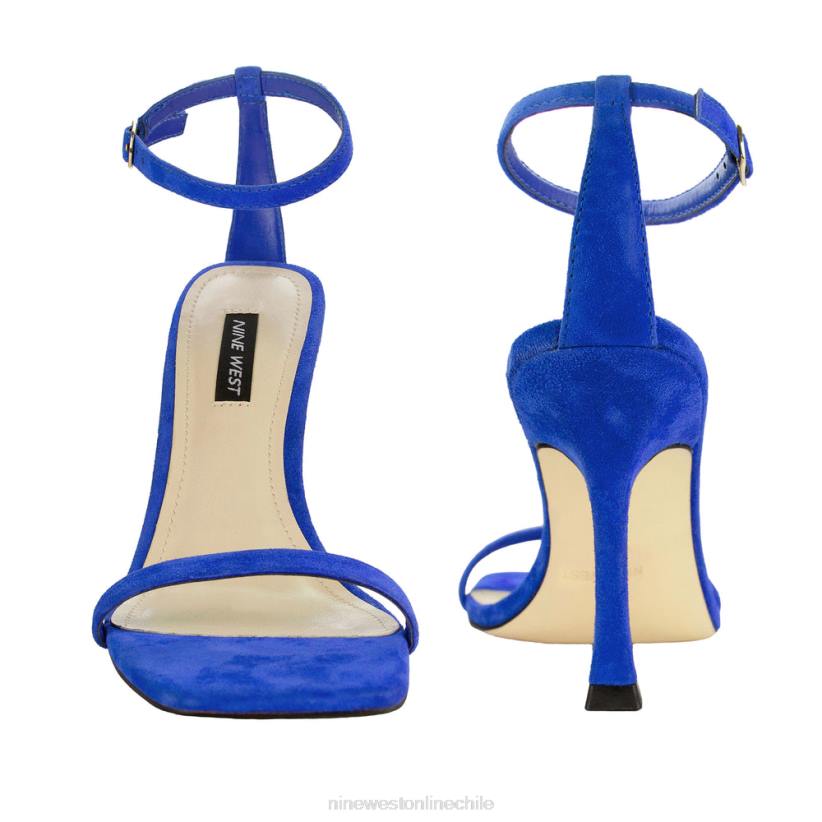 Nine West sandalias con tira en el tobillo 2Z2T437 gamuza azul medio Nine West shoes