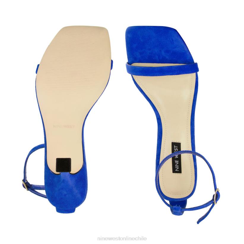 Nine West sandalias con tira en el tobillo 2Z2T437 gamuza azul medio Nine West shoes