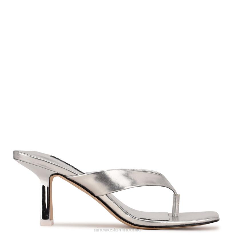 Nine West sandalias de dedo con tacón Nest 2Z2T1926 plata Nine West sandals