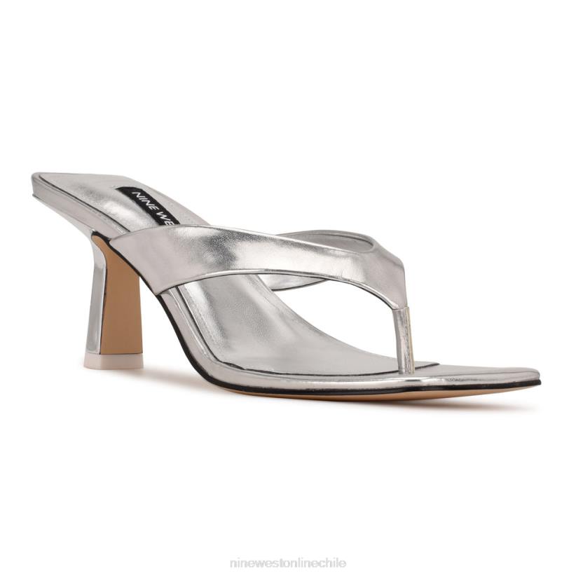 Nine West sandalias de dedo con tacón Nest 2Z2T1926 plata Nine West sandals