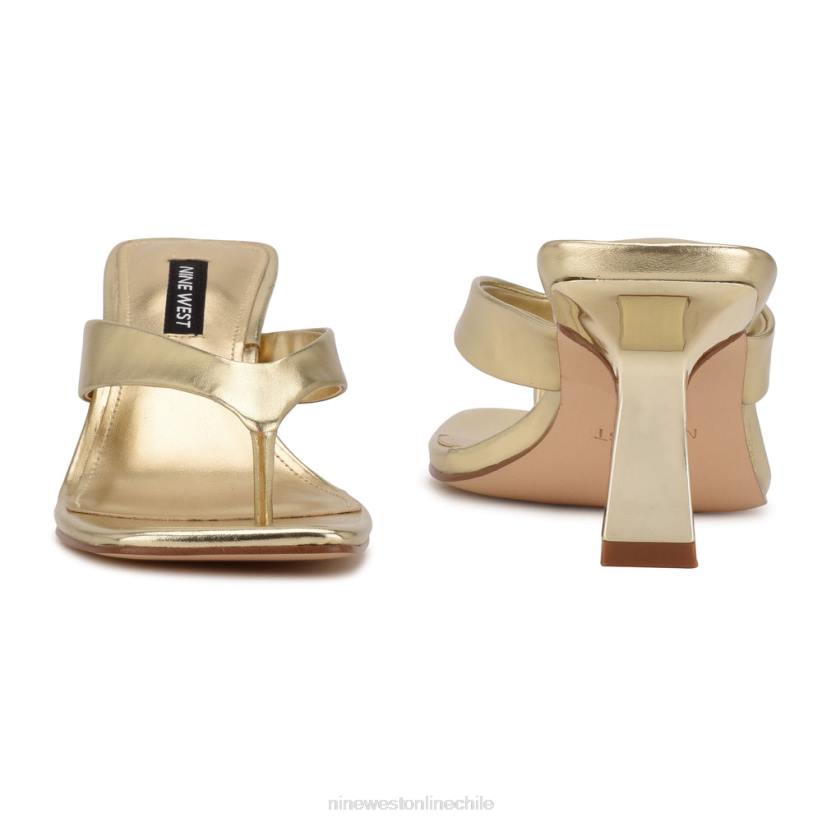 Nine West sandalias de dedo con tacón Nest 2Z2T1927 platino Nine West zapatillas chile