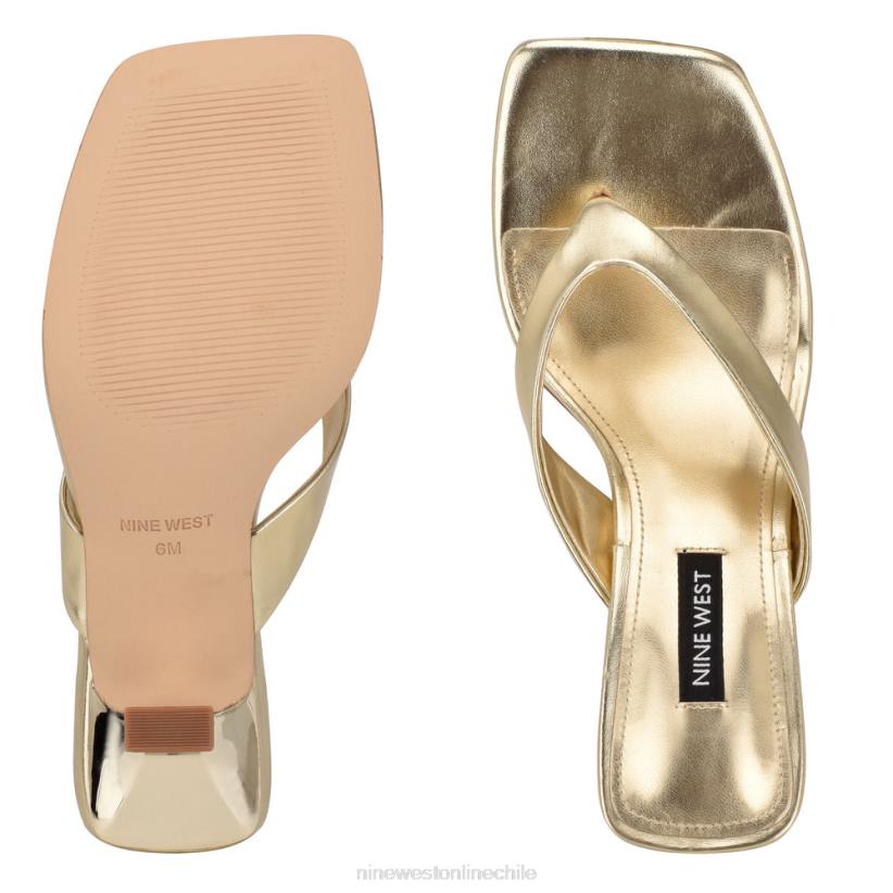 Nine West sandalias de dedo con tacón Nest 2Z2T525 platino Nine West chile outlet