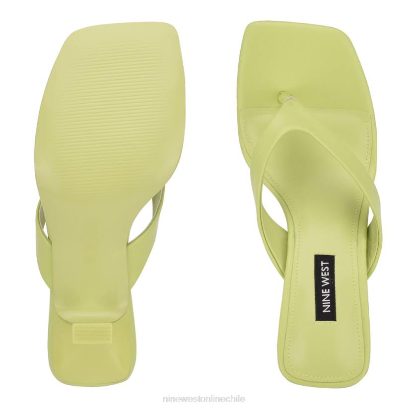 Nine West sandalias de dedo con tacón Nest 2Z2T607 lima neón Nine West zapatillas chile
