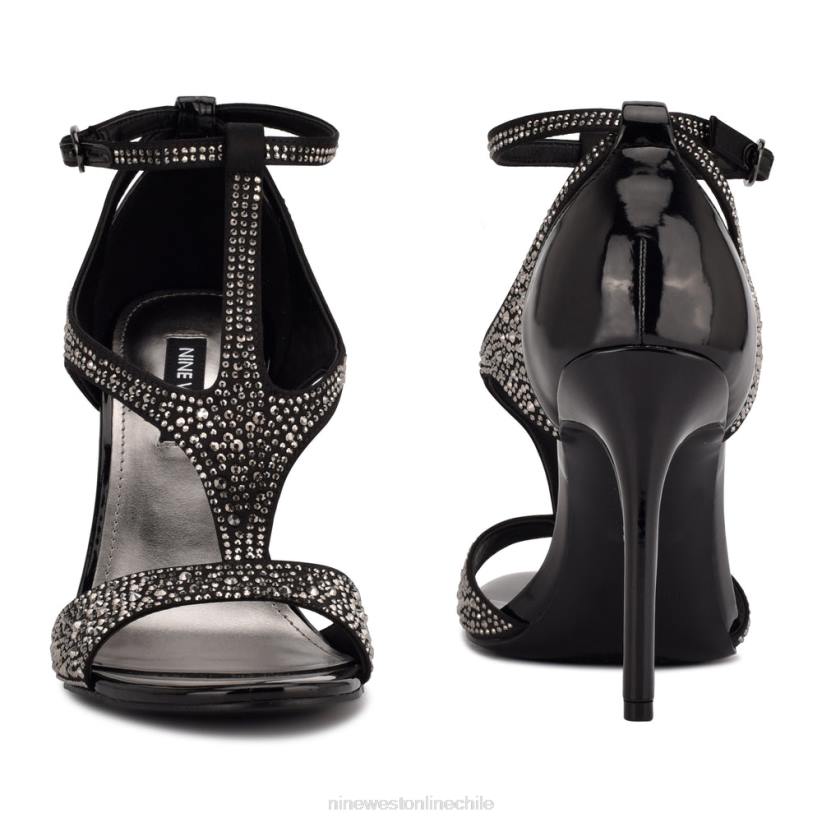 Nine West sandalias de tacón Meeto 2Z2T460 negro tachonado Nine West cartera negra