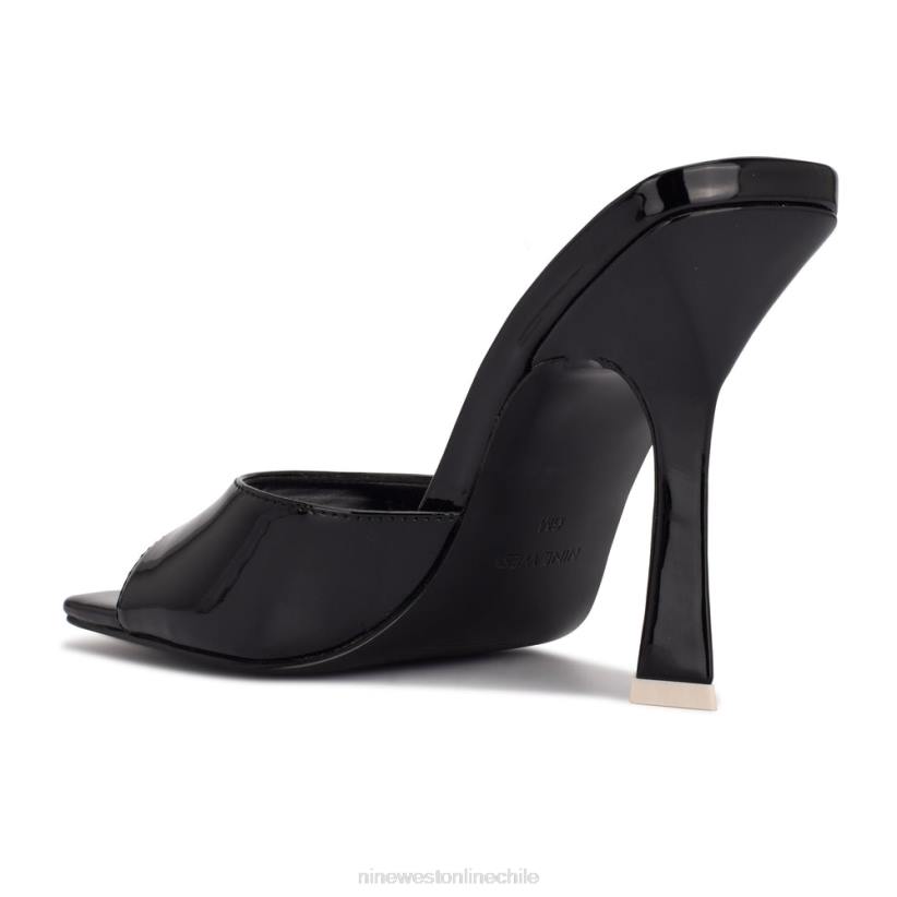 Nine West sandalias de tacón aurea 2Z2T503 charol negro Nine West shoes