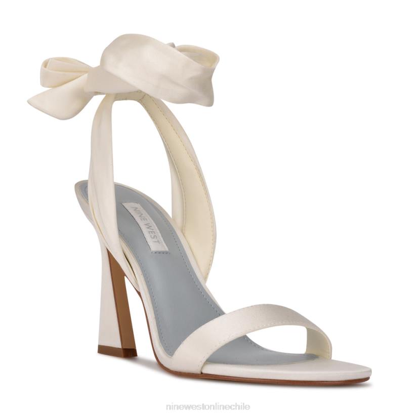 Nine West sandalias de tacón con diseño cruzado Kelsie 2Z2T1740 satén blanco Nine West sandals