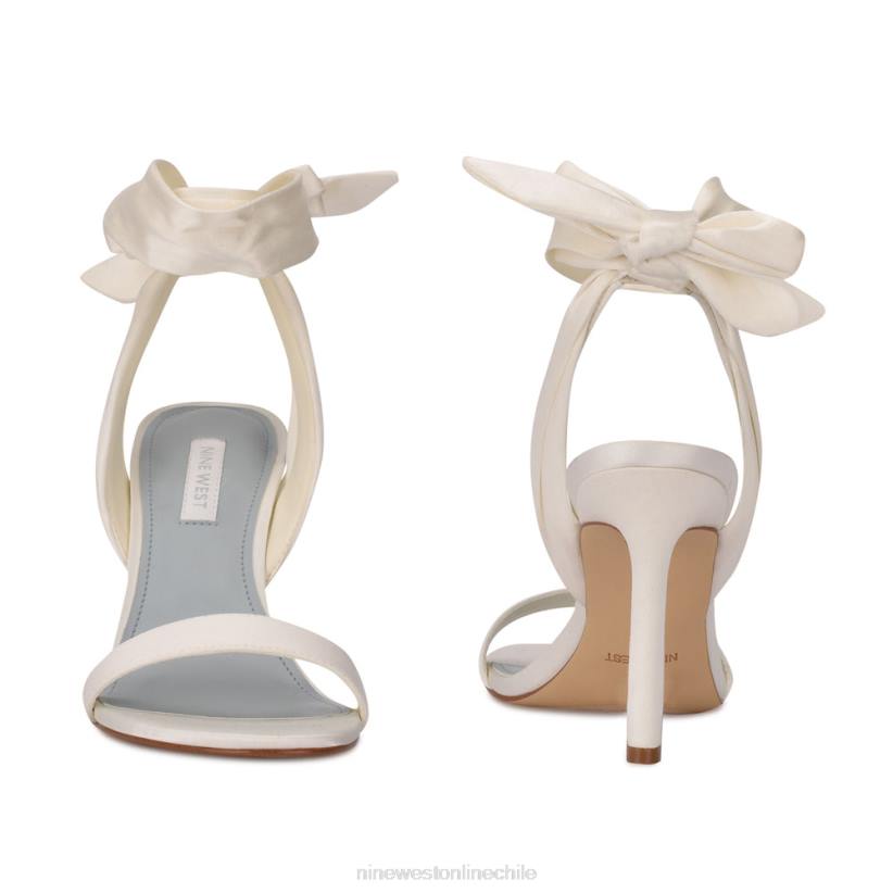 Nine West sandalias de tacón con diseño cruzado Kelsie 2Z2T1740 satén blanco Nine West sandals