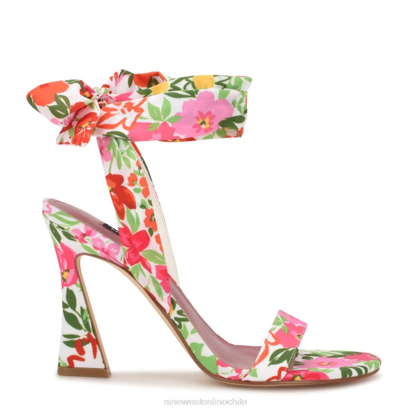 Nine West sandalias de tacón con diseño cruzado Kelsie 2Z2T183 rosa multi jardín floral Nine West chile outlet