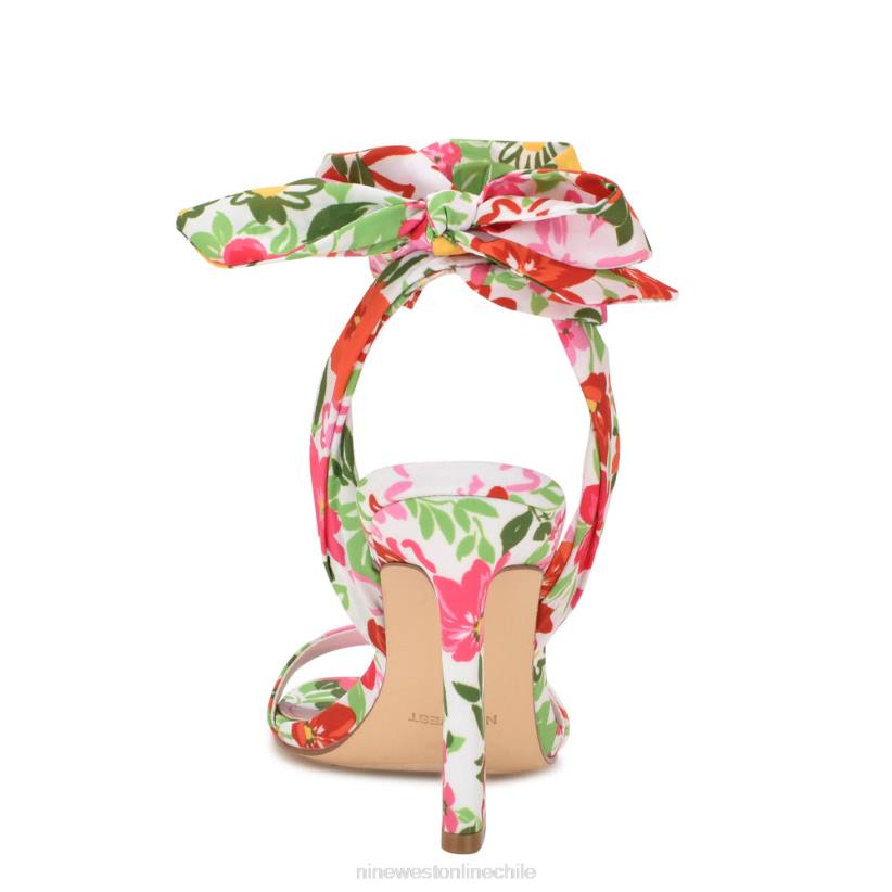 Nine West sandalias de tacón con diseño cruzado Kelsie 2Z2T183 rosa multi jardín floral Nine West chile outlet