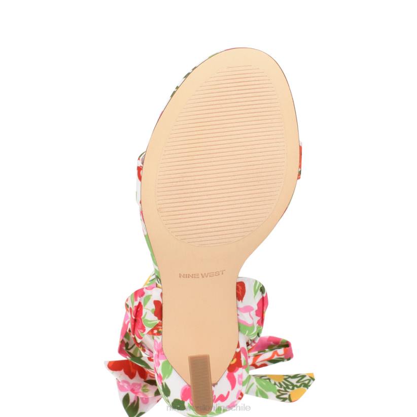 Nine West sandalias de tacón con diseño cruzado Kelsie 2Z2T183 rosa multi jardín floral Nine West chile outlet