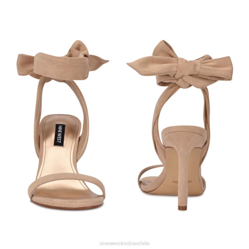 Nine West sandalias de tacón con diseño cruzado Kelsie 2Z2T2039 gamuza beige Nine West shoes