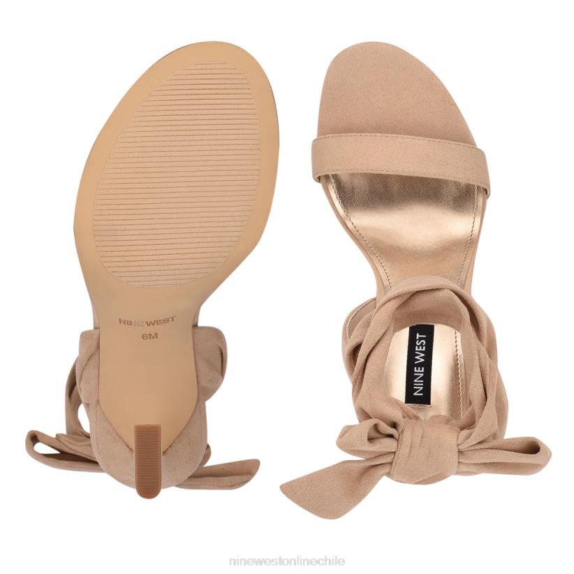 Nine West sandalias de tacón con diseño cruzado Kelsie 2Z2T624 gamuza beige Nine West sandals