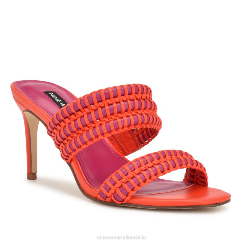 Nine West sandalias de tacón con pausa 2Z2T133 rosa naranja Nine West zapatillas chile