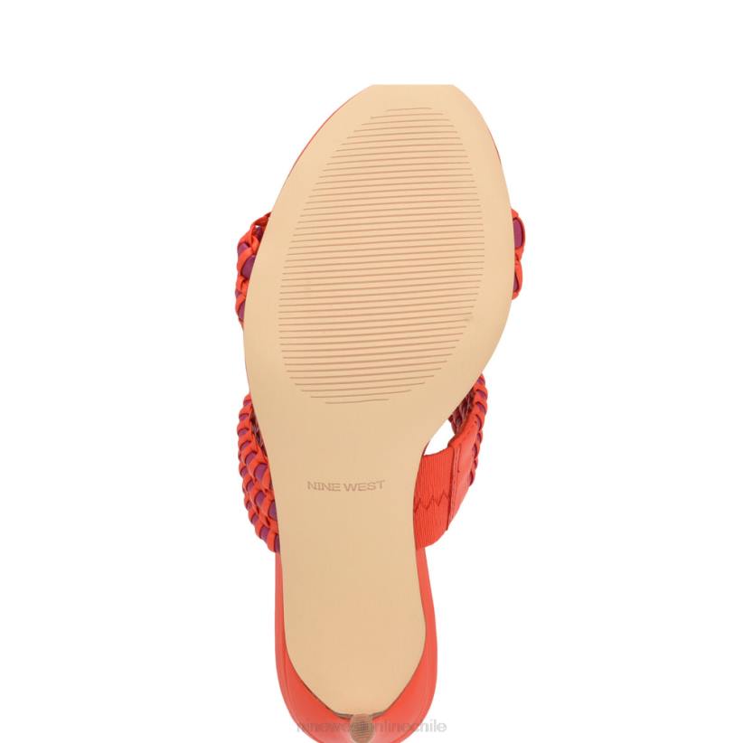 Nine West sandalias de tacón con pausa 2Z2T133 rosa naranja Nine West zapatillas chile