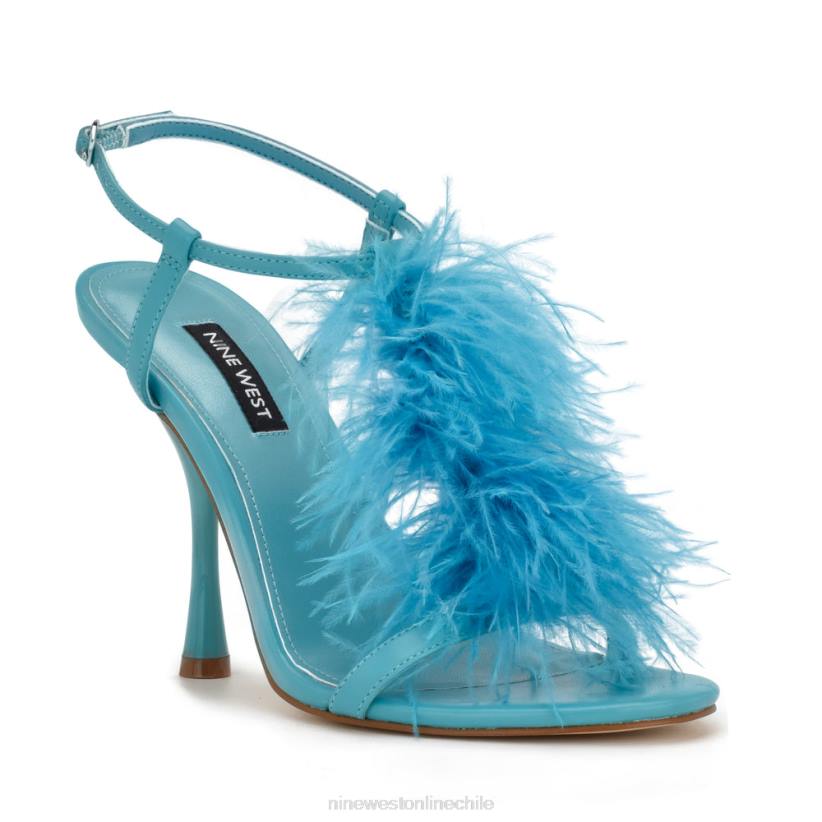 Nine West sandalias de tacón con tira en el tobillo 2Z2T1748 verde azulado Nine West chile carteras