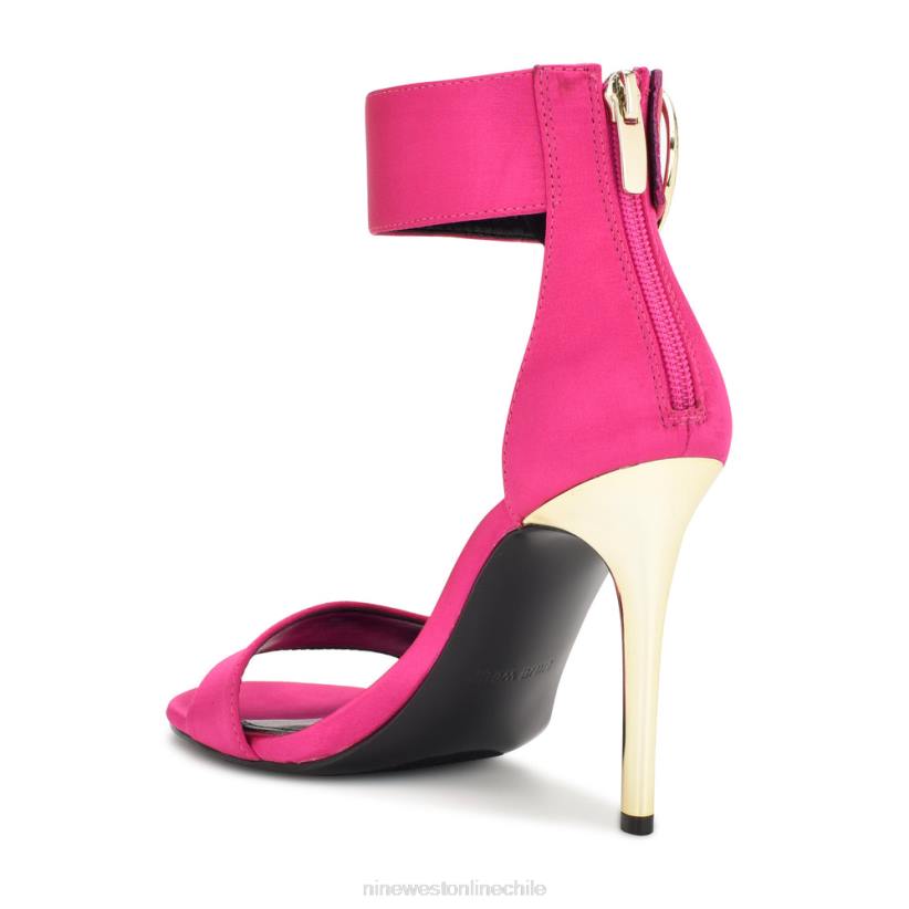Nine West sandalias de tacón con tira en el tobillo 2Z2T440 cristal satinado rosa Nine West chile carteras