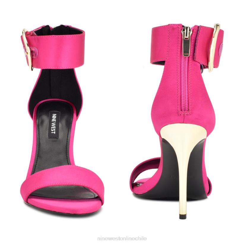 Nine West sandalias de tacón con tira en el tobillo 2Z2T440 cristal satinado rosa Nine West chile carteras