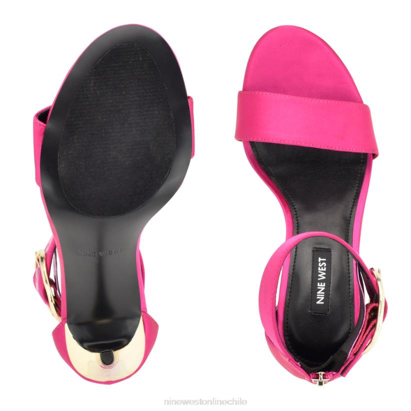 Nine West sandalias de tacón con tira en el tobillo 2Z2T440 cristal satinado rosa Nine West chile carteras