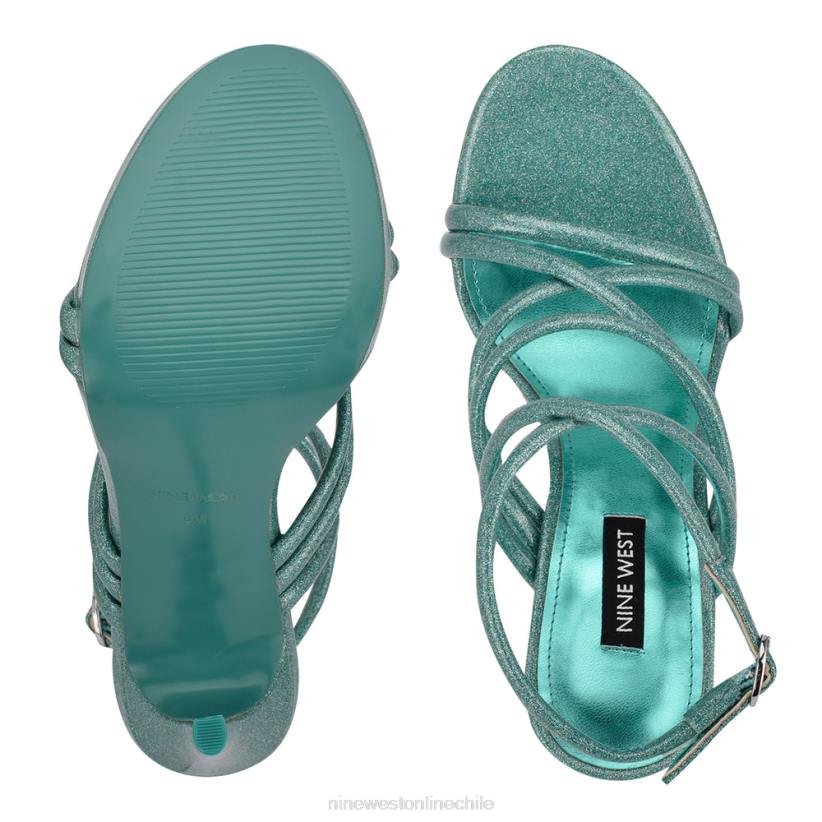 Nine West sandalias de tacón con tira en el tobillo Lexy 2Z2T1940 brillo azul Nine West chile carteras